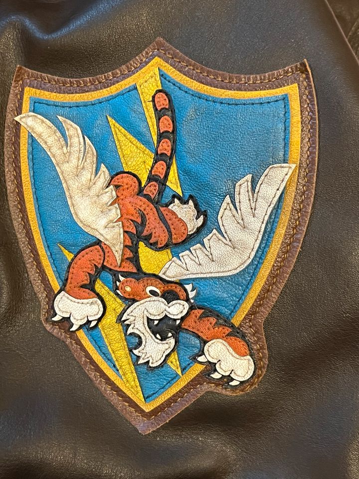 A2 Lederjacke Flying Tigers blood chit Gr. 54 Eastman leather ELC in ...