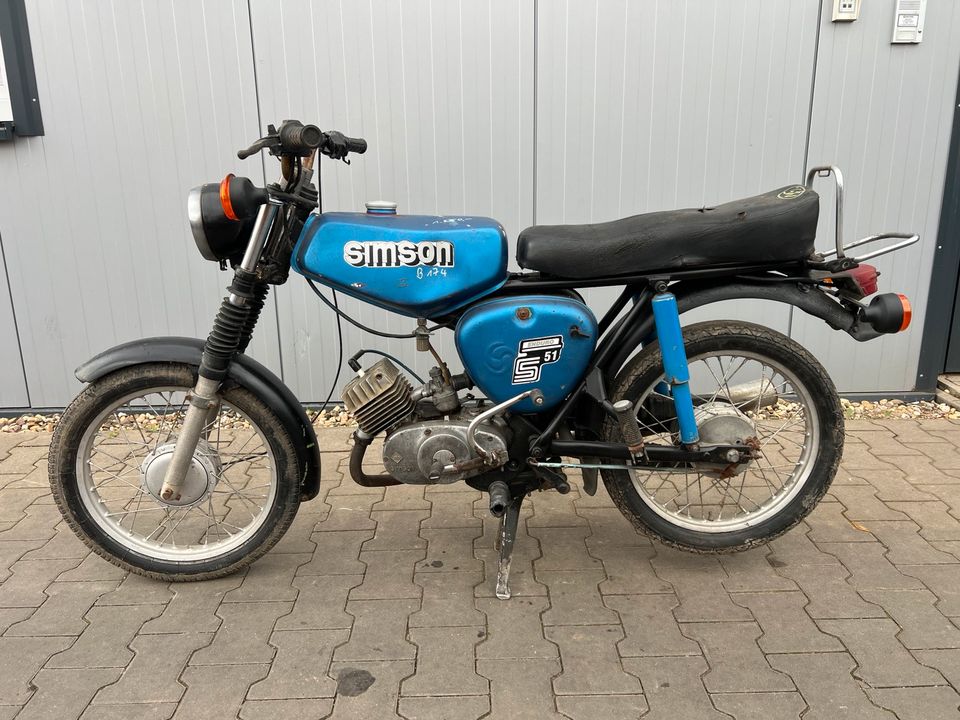 Simson S50B1 S50 B1 1977 3-Gang Moped Mofa Roller B174 in Osterweddingen