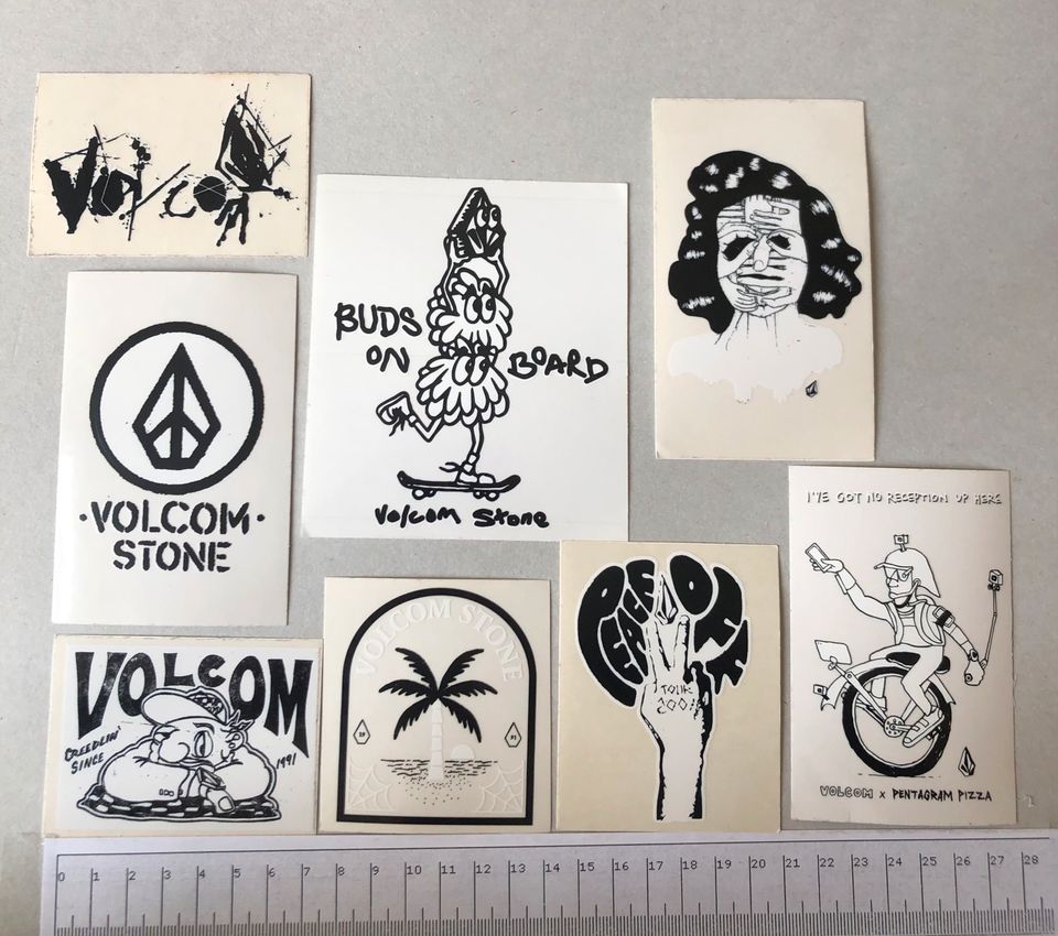 Volcom Stone Skateboard Snowboard Aufkleber Stickers Stickerbomb in Muldenhammer