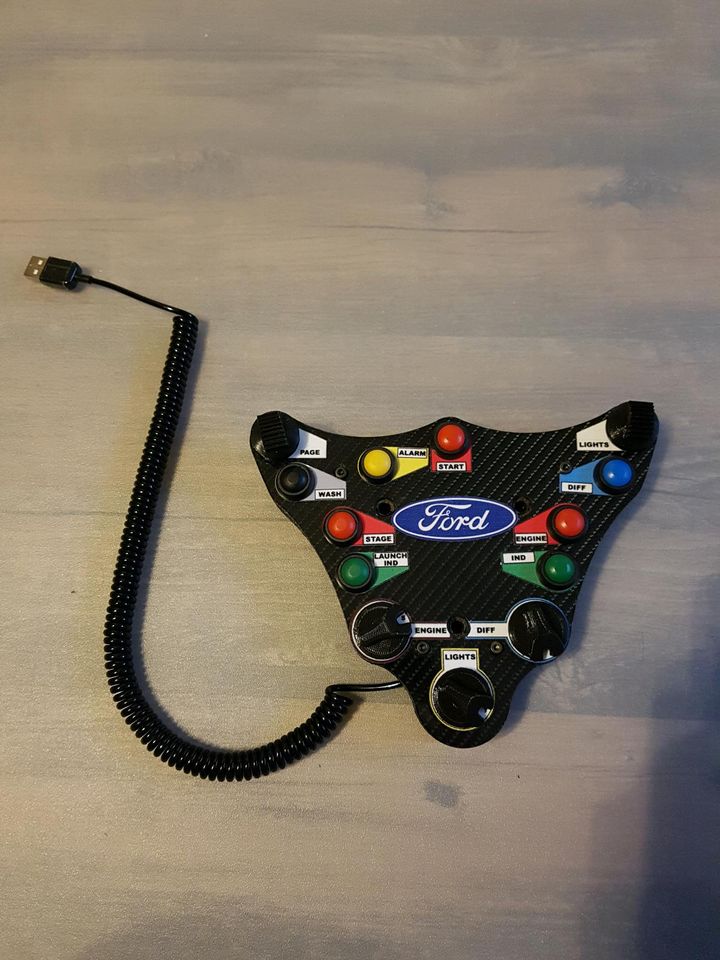 Buttonplate Ford Fiesta WRX Simracing USB Rally Style in Hallenberg