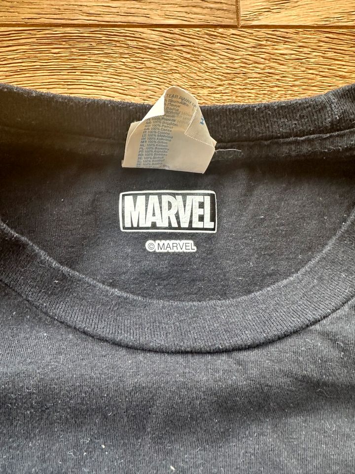 Marvel T-Shirt Port&Company schwarz Gr. S 176 Herren Kinder in Sulzbach-Rosenberg