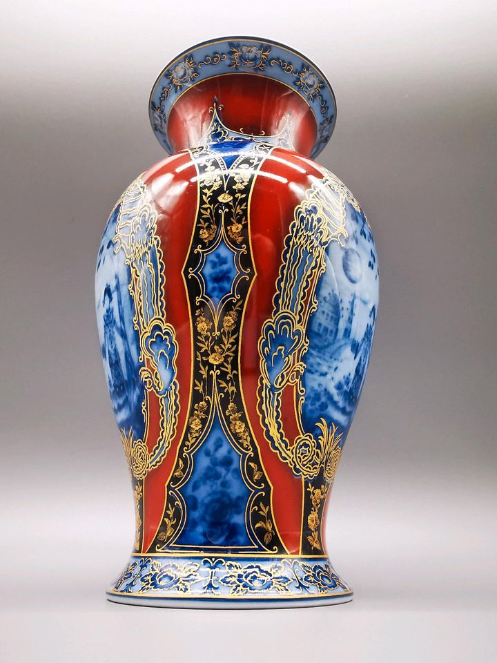 Porzellan-Vase AK Kaiser Siam gold-malerei China Dekoration alt in Herne