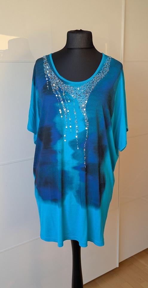 Neu Gr. 42 Tunika T - Shirt Badekleid Tuzzi blau gemustert in Forchheim