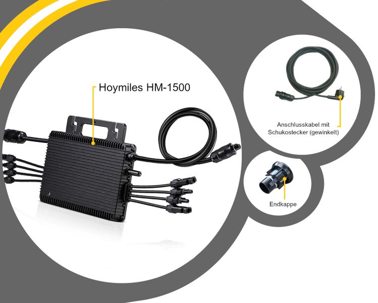 0% Hoymiles HM-1500 Microwechselrichter mit 5m Kabel