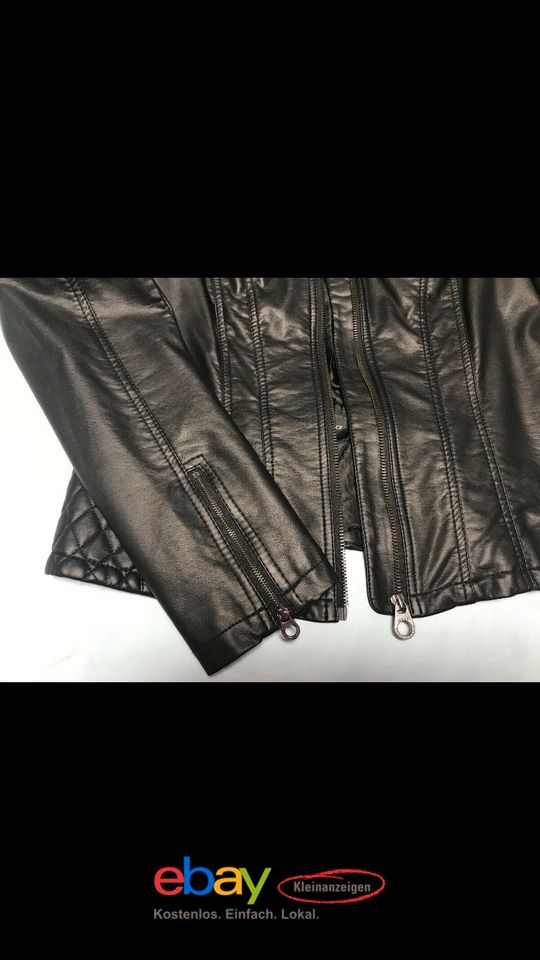 *NEU* Mexx Damen Lederjacke schwarz Größe 40 in Weilrod 