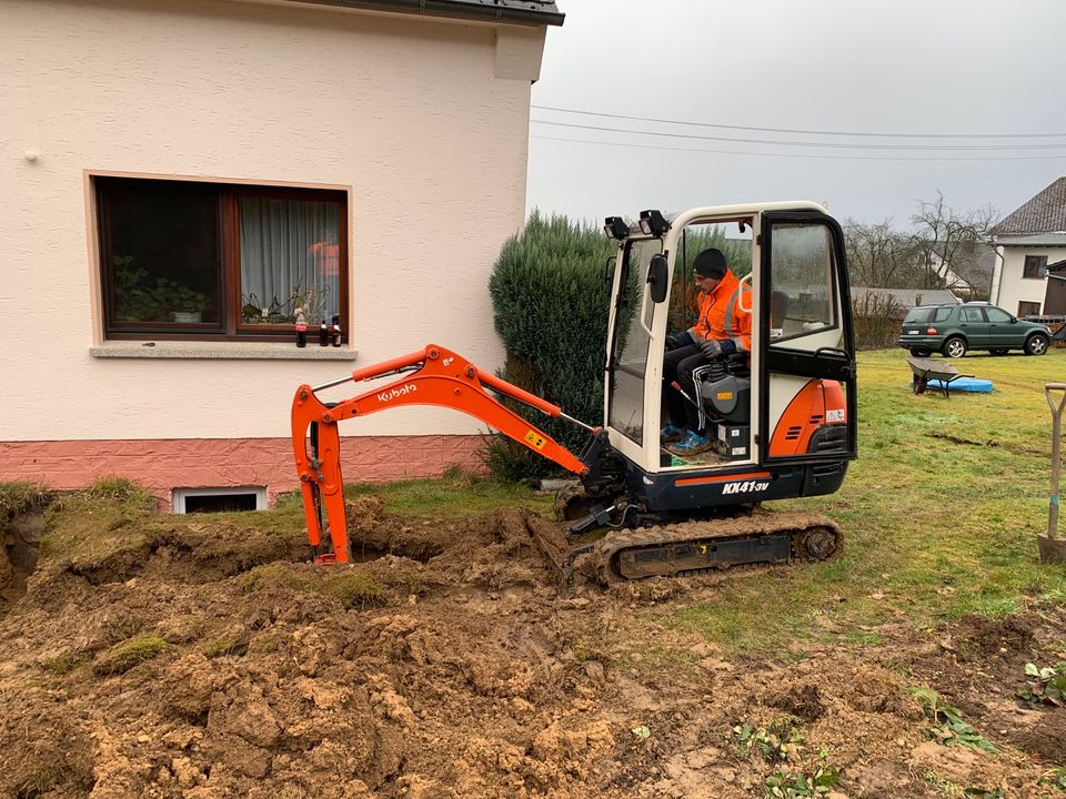 Kubota KX 41-3V 1.8 To. Minibagger Vermietung, Miete ab 65€ in Puderbach