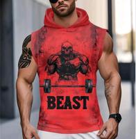 Rotes ärmelloses Herren-Tanktop mit Kapuze Neu Bayern - Kötz Vorschau