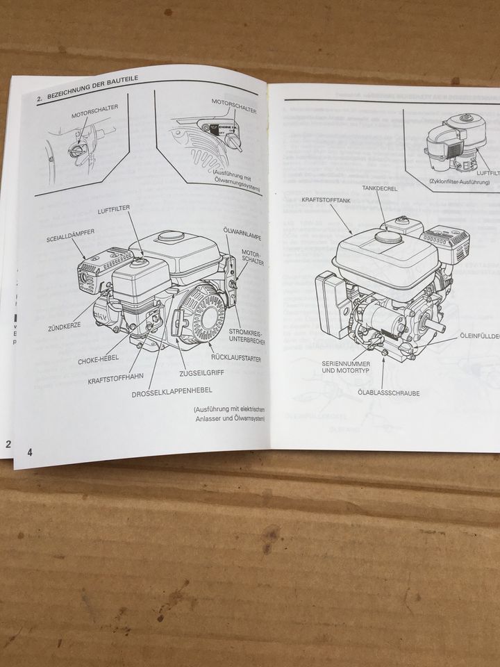 Honda Bedienungsanleitung Motor GX 120/160 in Sömmerda