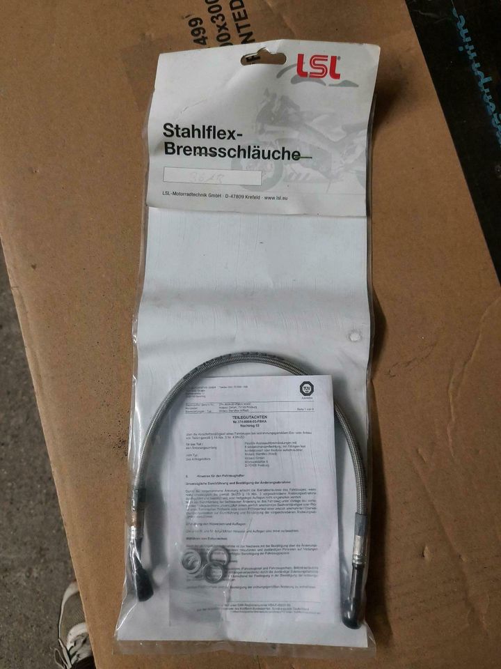 LSL Stahlflexbremsleitung Stahlflex 36AB neu ABE Motorrad in Heiden