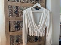 Bluse naturweiss Gr. S von Bershka Baden-Württemberg - Forchtenberg Vorschau