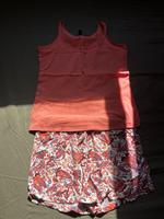 Sommer Outfit orange paisley Hose top Shorts Bayern - Alzenau Vorschau