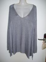 Zara Longshirt Gr. M Grau Fransen am Ärmel Zipfelsaum Locker Berlin - Neukölln Vorschau