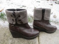 Bata Leder Keilabsatz/Plateau Booties Gr.40 Bayern - Gersthofen Vorschau