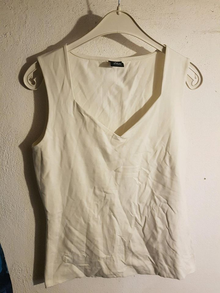 S.oliver selection Damen top Oberteil shirt bluse weiß M 40 in Luisenthal