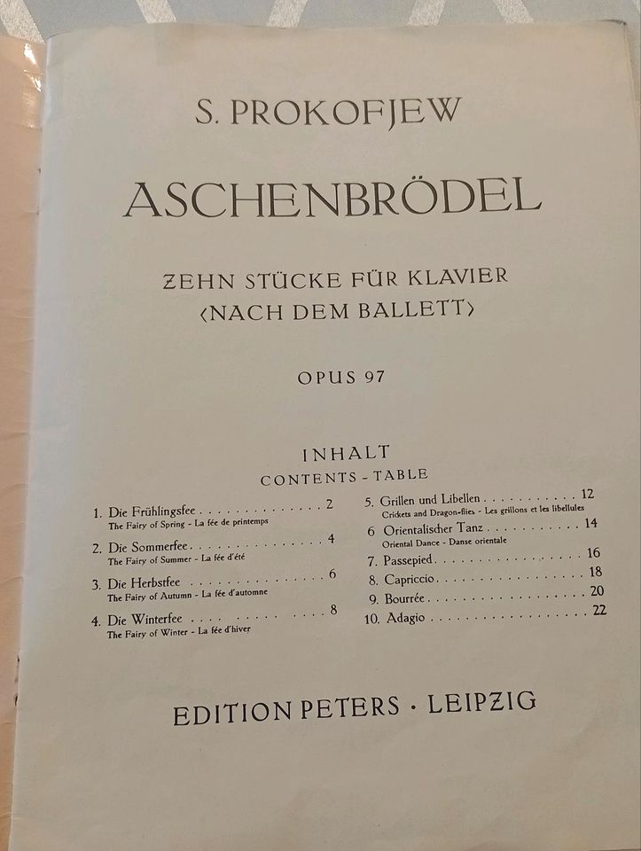 Sergej Prokofjew: Aschenbrödel - 10 Klavierstücke Op. 97 in Bremen