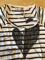 Zara T-Shirt halbarm, schwarz weiß gestreift mit Print, M Baden-Württemberg - Gomaringen Vorschau