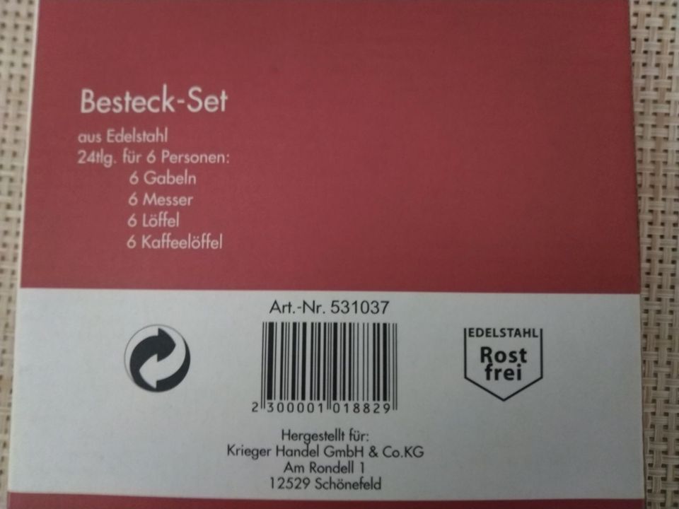 redline Besteck Set Edelstahl 24-tlg. für 6 Personen in Speyer