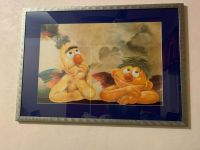 Ernie und Bert Portrait, Passepartout gebürsteter Edelstahlrahmen Thüringen - Uder Vorschau