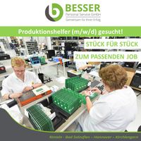 Produktionsmitarbeiter (m/w/d) in Augustdorf gesucht! Nordrhein-Westfalen - Bad Salzuflen Vorschau