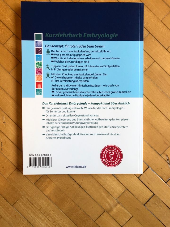 Neuwertig ! Kurzlehrbuch Embryologie Ulfig Thieme Buch in Köln