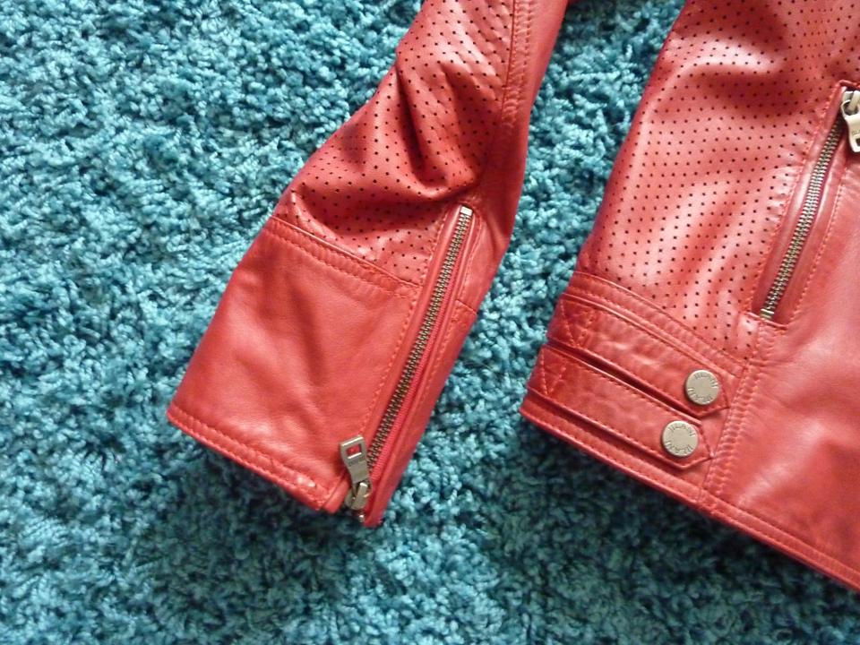 Damen Lederjacke, Biker Style, Jilani Collection, Vintage Rot in Sankt Goar