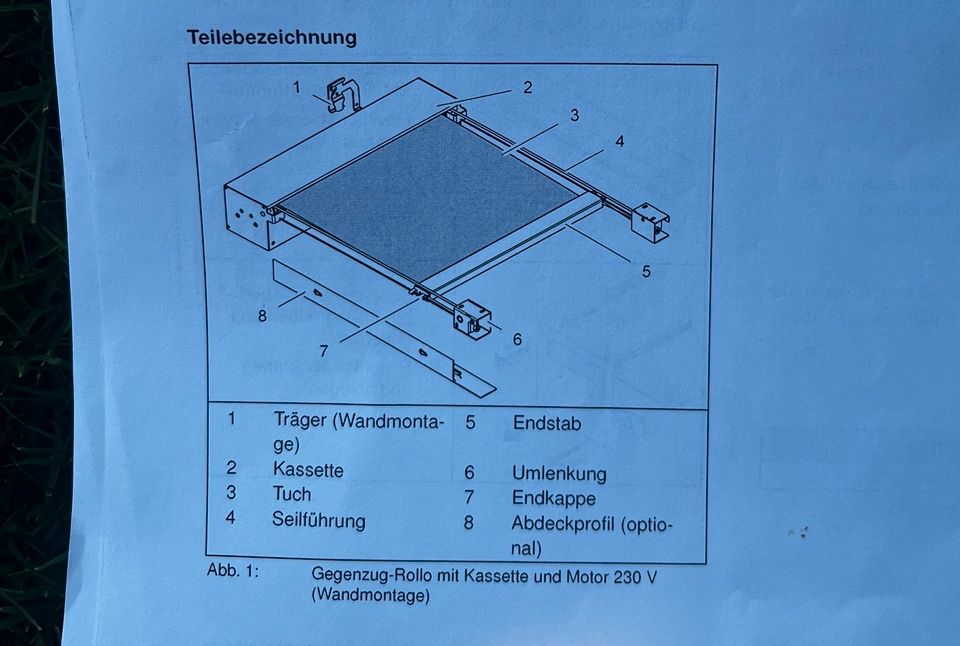 Warema Senkrechtmarkise * Neu Sonnenschutz Gegenzugrollo Elektro in Mühlheim am Main