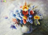 Abstrakt-Vase mit bunten Blumen k88669 90x120cm Ölbild handgemalt Berlin - Treptow Vorschau