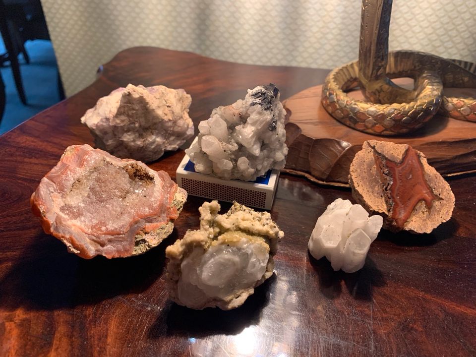 Bergkristall Drusen Mineralien Sammlung Amethyst in Brandis