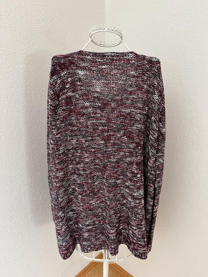 Damen Strick Cardigan Esprit, weiß/rot/grau, Größe XXL in Heiligenberg