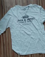 Jack&Jones Longsleeve T-Shirt 176/16Y Weiß mit Aufdruck Baden-Württemberg - Gundelfingen Vorschau