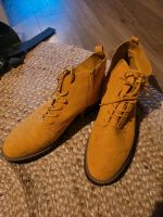 Schöne Schuhe mit Schnürung gelb Schnürboots Stiefelette Boots Dresden - Innere Altstadt Vorschau