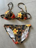 Hallhuber Bikini 36 S Bademode schwarz Gold gelb orange Kette Brandenburg - Panketal Vorschau