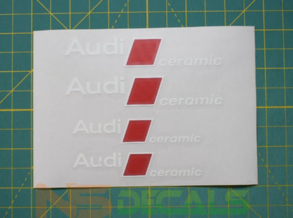 Audi Ceramic bremssattel Aufkleber Emblem Logo (Schwarz  Weiss) in Hamburg