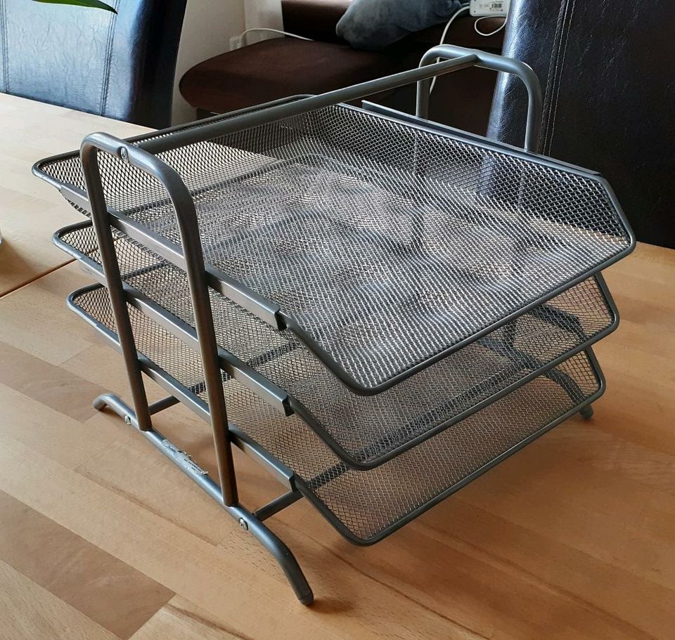 Dokumentenablage Metall, silber, 3 Fächer, Ikea in Glandorf