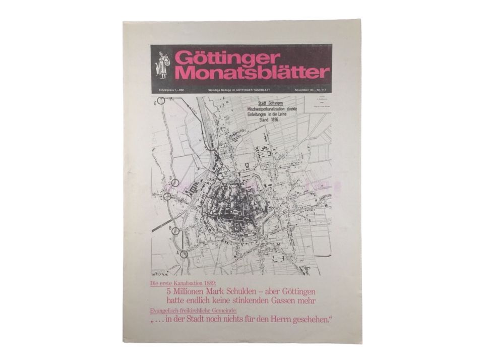 Göttinger Monatsblätter Nov. 1983 #117 Zeitung Beilage Tageblatt in Göttingen
