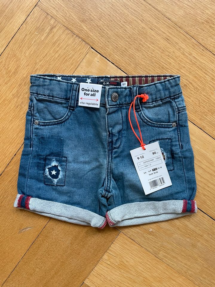 Kurze Hose Shorts Jeans 80 9-12 Monate neu in Freiburg im Breisgau