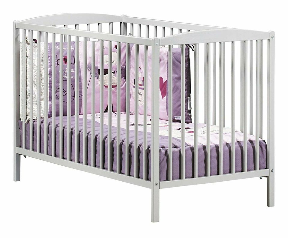 Baby Price New Nao Babybett 3 Positionen grau 120 x 60cm grau in Nettetal