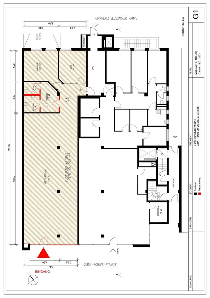 PURNHAGEN-IMMOBILIEN -  Fußgängerzone! Attraktive Ladenfläche im Herzen von Bremen-Vegesack in Bremen