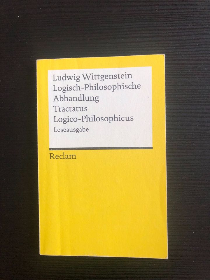 Ludwig Wittgenstein - Logisch- Philosophische Abhandlung in Leipzig