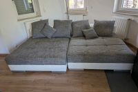 Bequeme Sofa Landschaft in grau weiß mit Webstoff abzugeben Hessen - Seligenstadt Vorschau