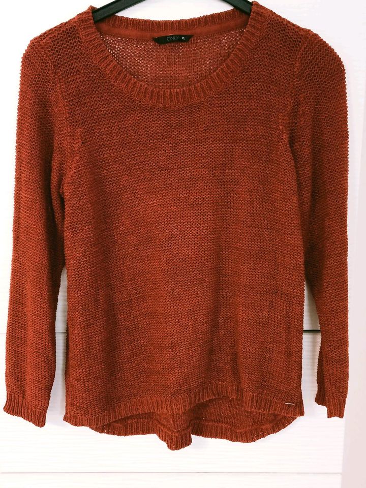 Only Damen Pullover gr.42 XL braunrot rostrot Strick Pulli Herbst in Grafenau