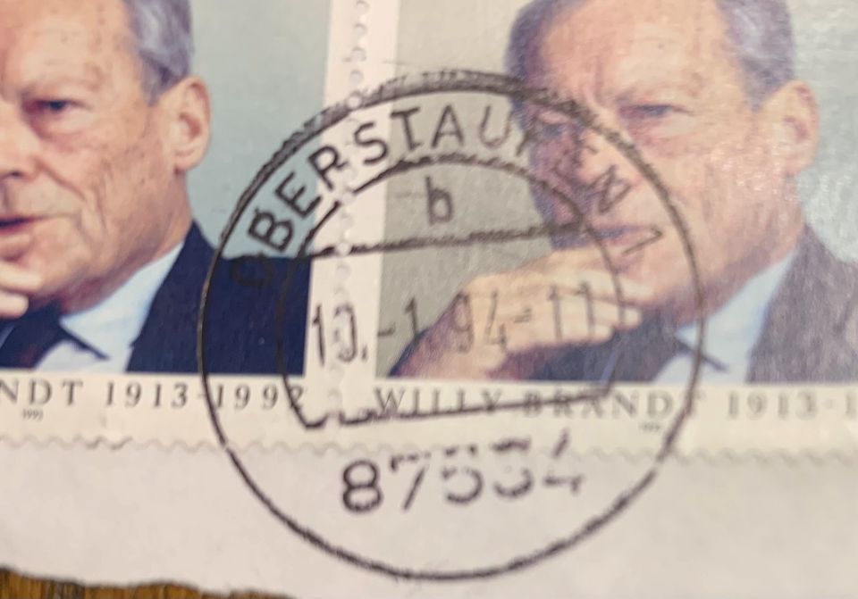 Briefmarke Willy Brandt 1913-1992 1994 gestempelte in Griesheim