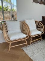 2x Ikea Buskbo Rattan-Sessel mit weißem Sitzkissen Hessen - Lampertheim Vorschau