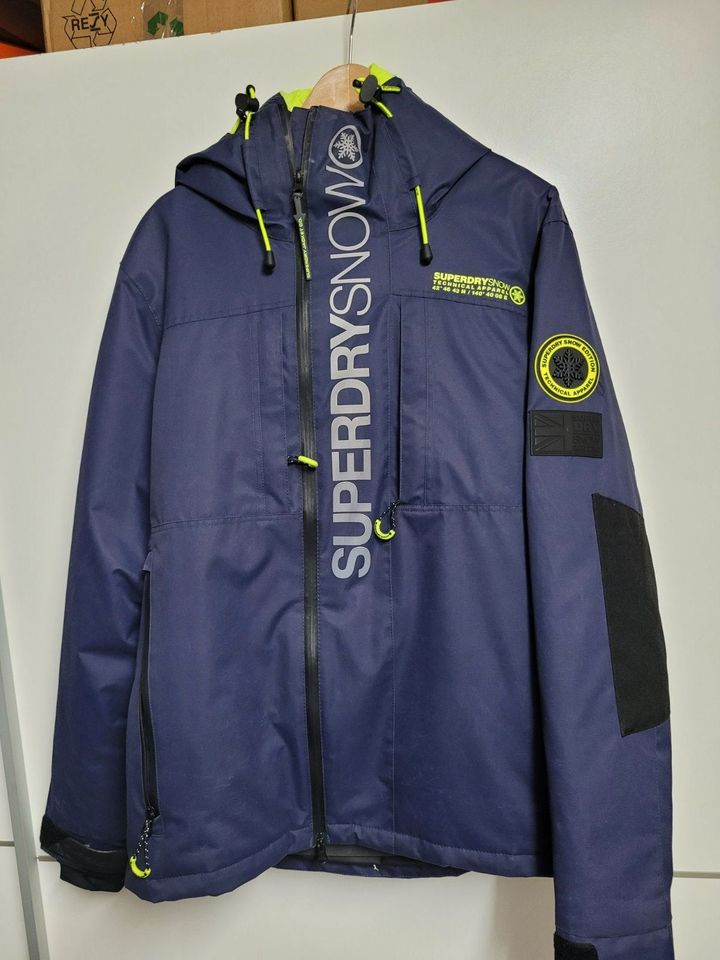 Superdry Snow Jacke mit Innenjacke blau neon gelb in Lorsch