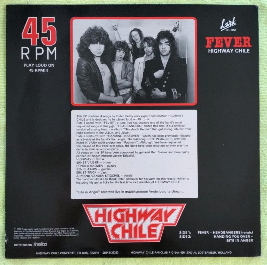 HIGHWAY CHILE - Fever Vinyl Heavy Metal Schallplatte in Bad Harzburg