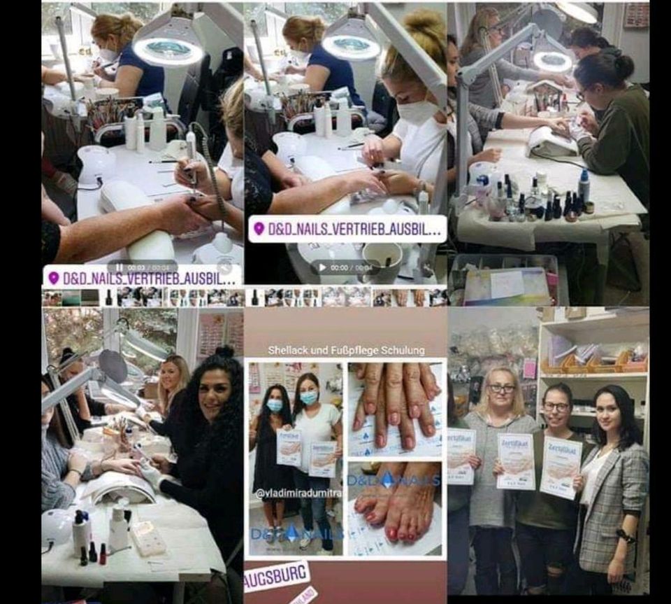 Zertifizierte Schulungen Nageldesign Wimperlnstylisten in Regensburg