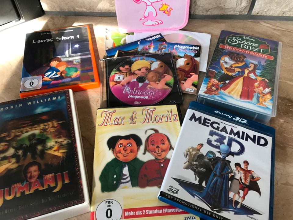 Kinderfilme Paket 33 DVDs mit Cinderella, Jumanji, Maulwurf u.v.m in Schlema