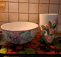 Keramik Schüssel Keramik Vase Tulpen 3D Effekt Pflaumen Motiv Köln - Porz Vorschau