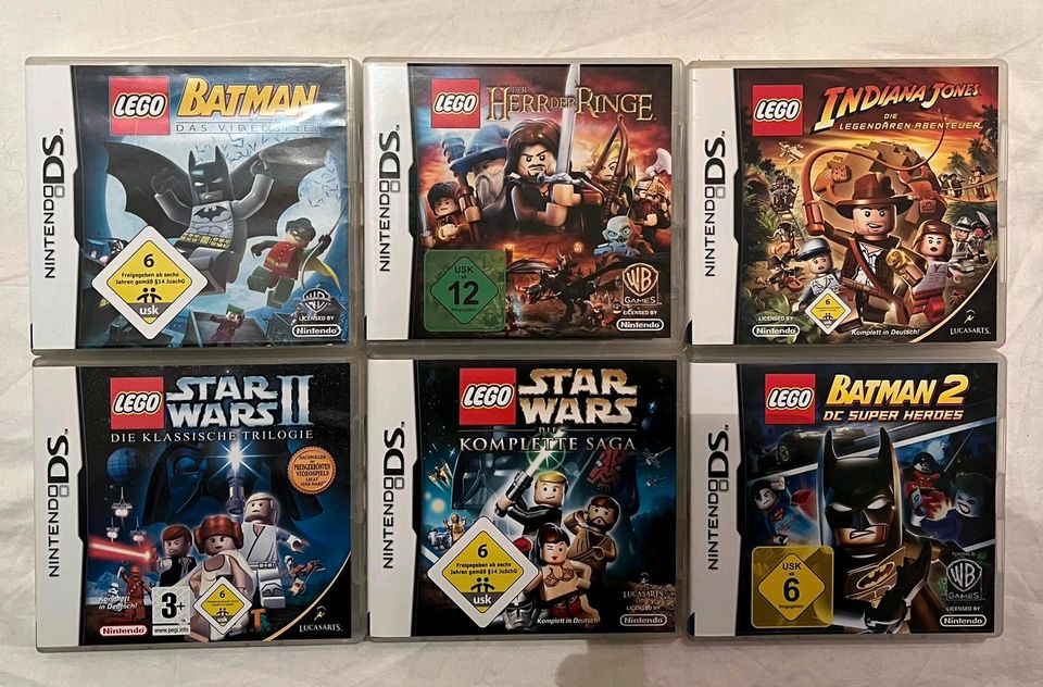 Nintendo-Spiele Lego Star Wars, Batman, Herr der Ringe, Indiana in Rackwitz