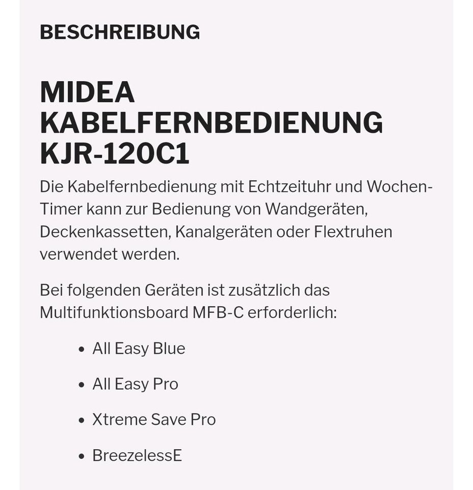 Midea Kaisai Klima Decken kasetten klimaanlage  Fernbedienung in Berlin